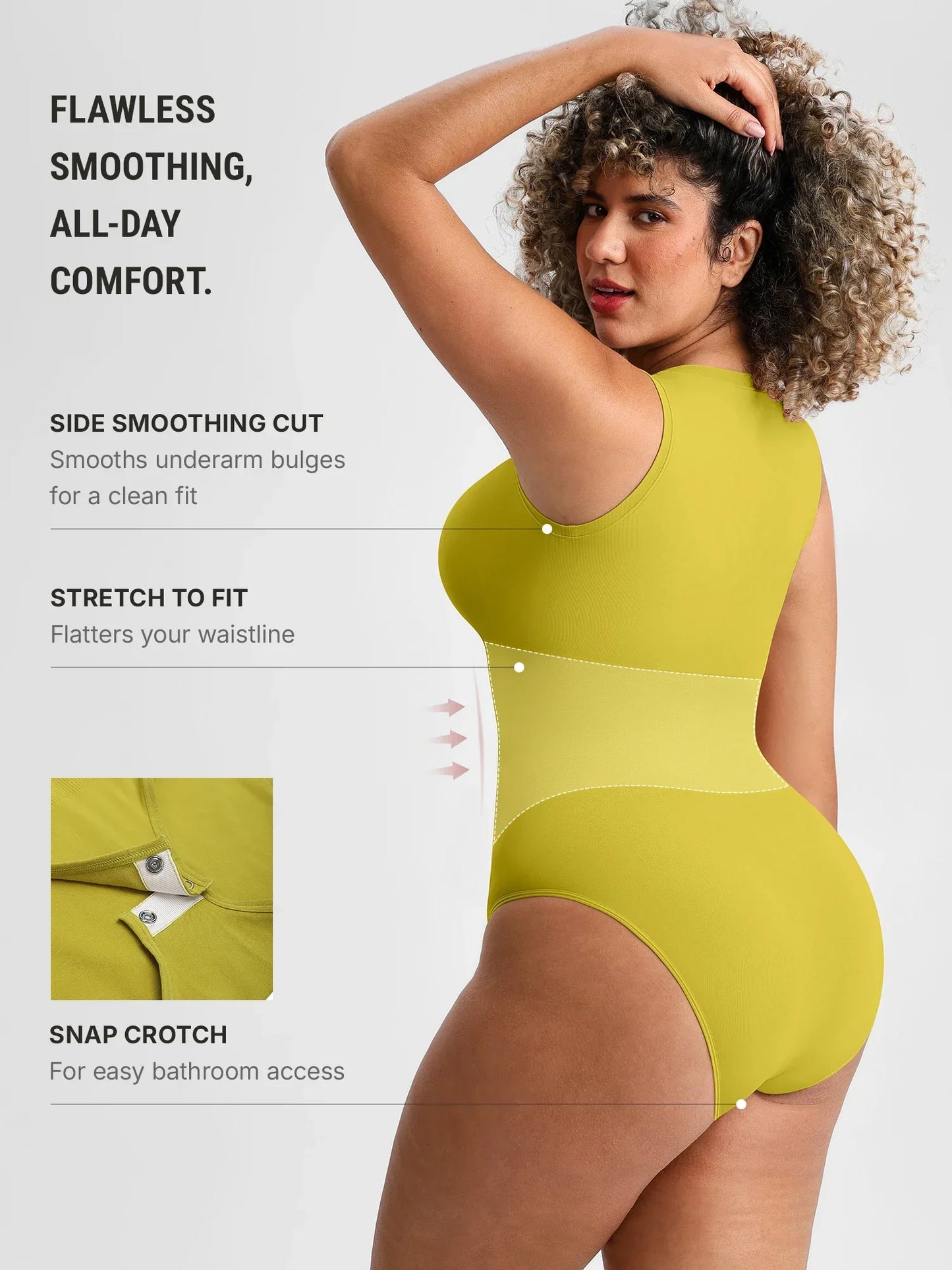 🏆LUCKYSONG®  Scoop Neck Buttery Seamless Everyday Bodysuit
