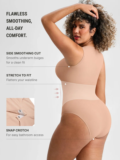 🏆LUCKYSONG®  Scoop Neck Buttery Seamless Everyday Bodysuit