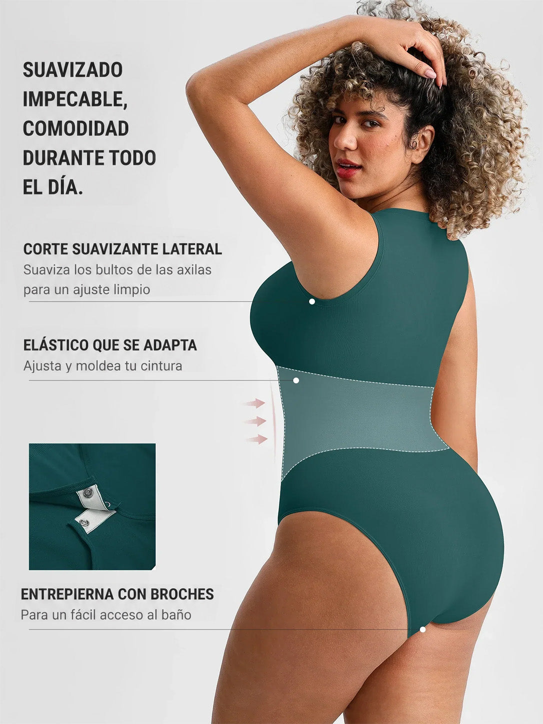 🏆LUCKYSONG® Body Sin Costuras Ultrasuave de Uso Diario con Escote Redondo
