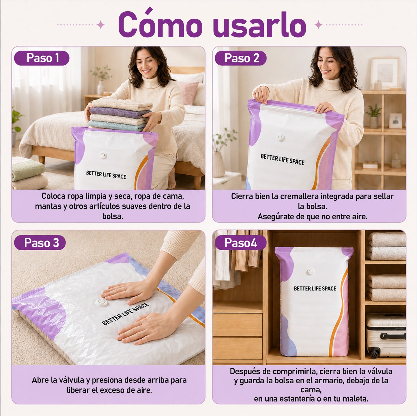 ÚLTIMO DÍA 🔥 70% DE DESCUENTO 👕 SVOZK® Bolsas 3D de Almacenamiento sin Bomba 📦 El organizador todo en uno para ropa, cobijas, juguetes, libros y peluches 🧸📚👕🧦