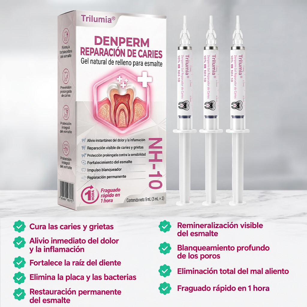 Trilumia® DenPerm🦷🥫🥫 Gel reparador de caries y relleno de esmalte natural