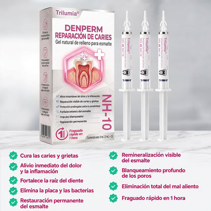 Trilumia® DenPerm🦷🥫🥫 Gel reparador de caries y relleno de esmalte natural