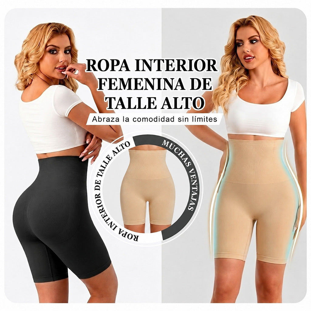 🔥50% de descuento último día | Sfrcord® Faja Moldeadora para Mujer – Short de Cintura Alta con Control de Abdomen