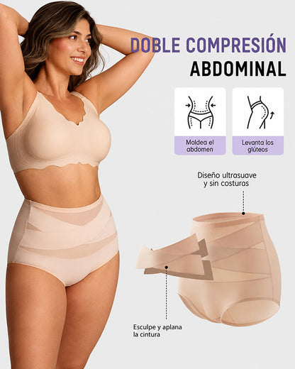 🌸 LUCKYSONG® Último Día – Compra 1 y Recibe 3 Packs ✨ Bragas Talle Alto Plus Size con Control Cruzado de Abdomen