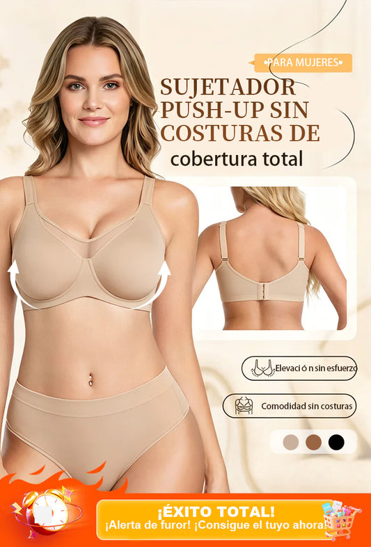 🏆LUCKYSONG® Último Día – Precio Especial 💐 Sujetador Elegante Transparente de Cobertura Completa Plus Size - Negro