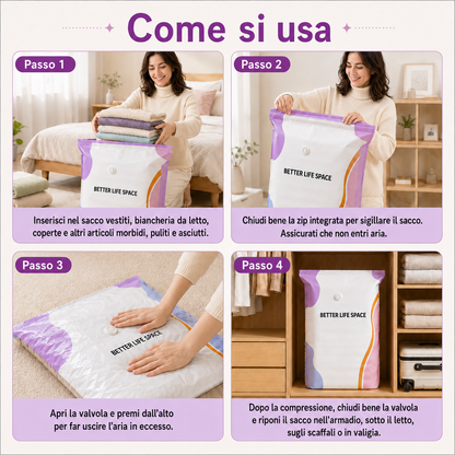 ULTIMO GIORNO! 🔥 SCONTO 70% 👕 SVOZK® Sacchetti sottovuoto 3D senza pompa 📦 L’organizer tutto-in-uno definitivo per vestiti, giocattoli, libri e peluche 🧸📚👕🧦