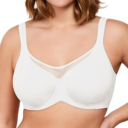 🏆LUCKYSONG® Último Día – Precio Especial 💐 Sujetador Elegante Transparente de Cobertura Completa Plus Size - Negro