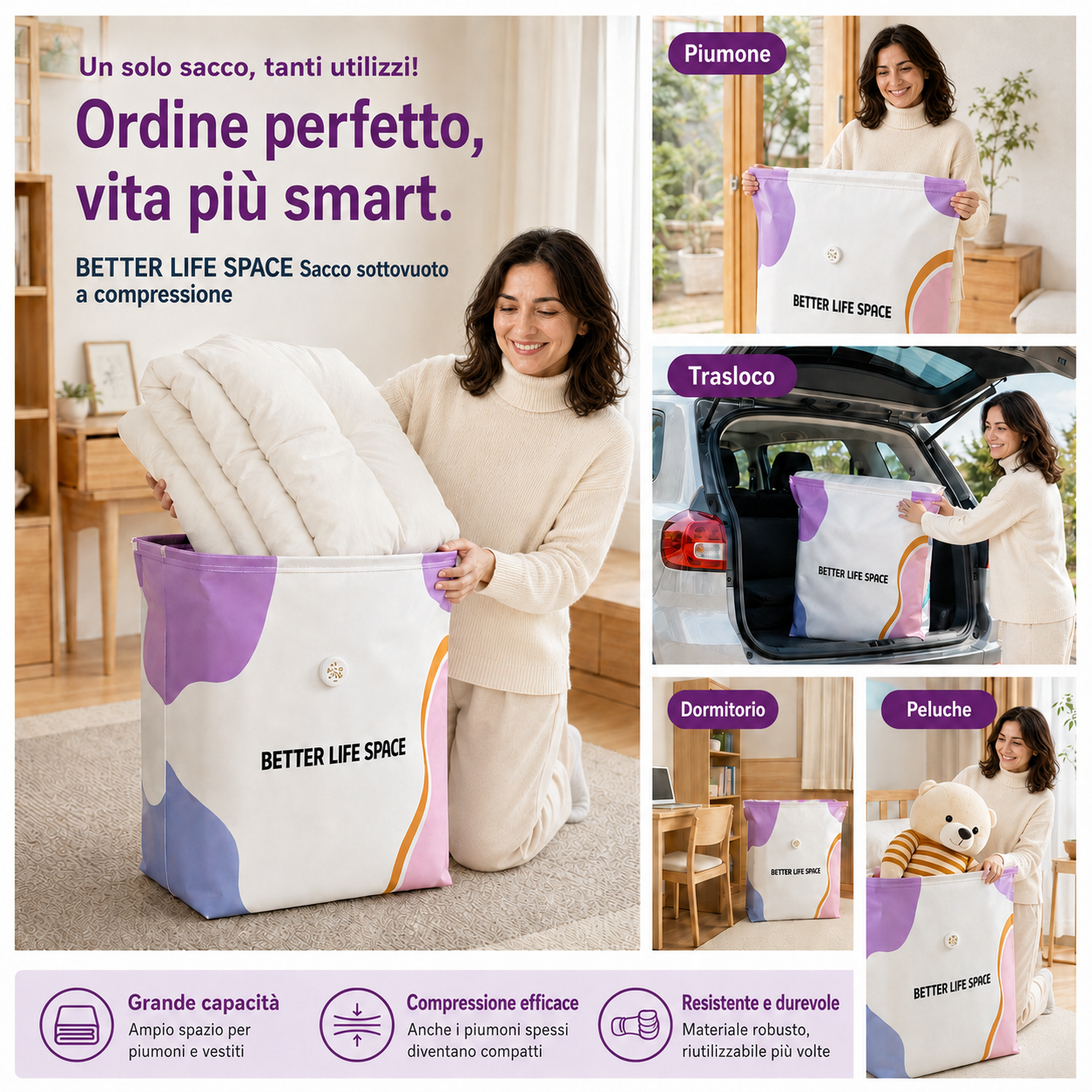 ULTIMO GIORNO! 🔥 SCONTO 70% 👕 SVOZK® Sacchetti sottovuoto 3D senza pompa 📦 L’organizer tutto-in-uno definitivo per vestiti, giocattoli, libri e peluche 🧸📚👕🧦