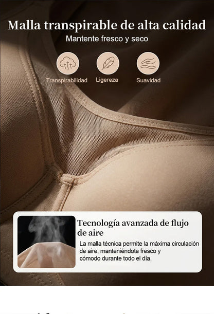 🏆LUCKYSONG® Último Día – Precio Especial 💐 Sujetador Elegante Transparente de Cobertura Completa Plus Size - Negro