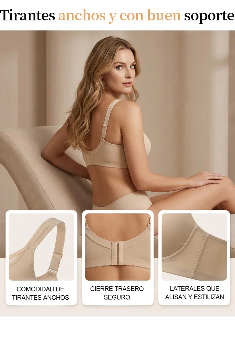🏆LUCKYSONG® Último Día – Precio Especial 💐 Sujetador Elegante Transparente de Cobertura Completa Plus Size - Negro