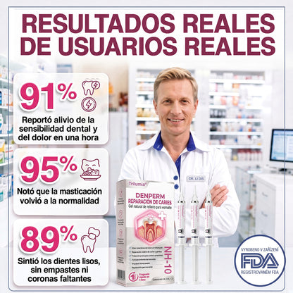 Trilumia® DenPerm🦷🥫🥫 Gel reparador de caries y relleno de esmalte natural