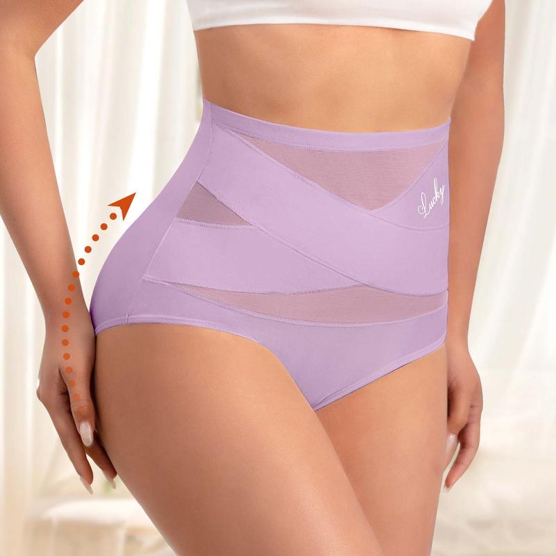 🌸 LUCKYSONG® Último Día – Compra 1 y Recibe 3 Packs ✨ Bragas Talle Alto Plus Size con Control Cruzado de Abdomen