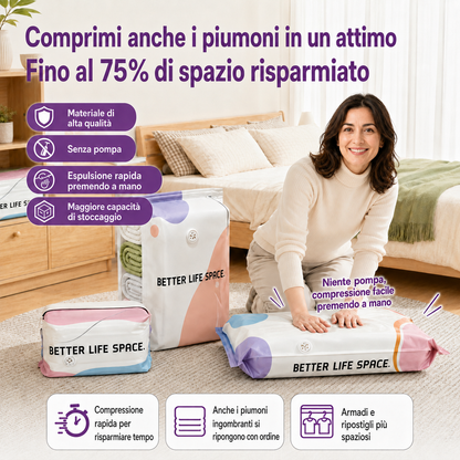 ULTIMO GIORNO! 🔥 SCONTO 70% 👕 SVOZK® Sacchetti sottovuoto 3D senza pompa 📦 L’organizer tutto-in-uno definitivo per vestiti, giocattoli, libri e peluche 🧸📚👕🧦