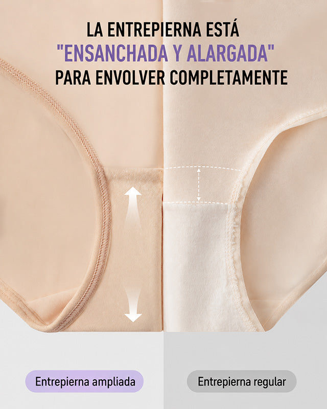 🌸 LUCKYSONG® Último Día – Compra 1 y Recibe 3 Packs ✨ Bragas Talle Alto Plus Size con Control Cruzado de Abdomen