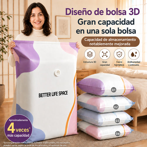 ÚLTIMO DÍA 🔥 70% DE DESCUENTO 👕 SVOZK® Bolsas 3D de Almacenamiento sin Bomba 📦 El organizador todo en uno para ropa, cobijas, juguetes, libros y peluches 🧸📚👕🧦