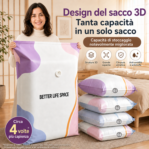 ULTIMO GIORNO! 🔥 SCONTO 70% 👕 SVOZK® Sacchetti sottovuoto 3D senza pompa 📦 L’organizer tutto-in-uno definitivo per vestiti, giocattoli, libri e peluche 🧸📚👕🧦