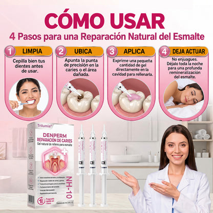 Trilumia® DenPerm🦷🥫🥫 Gel reparador de caries y relleno de esmalte natural