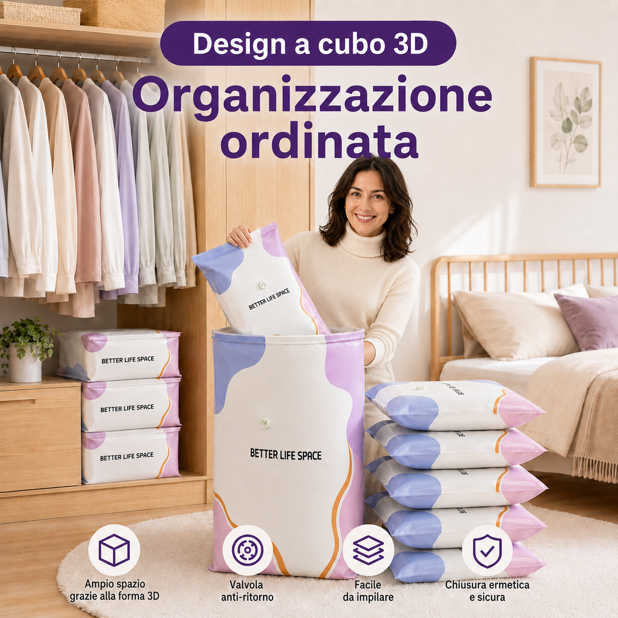 ULTIMO GIORNO! 🔥 SCONTO 70% 👕 SVOZK® Sacchetti sottovuoto 3D senza pompa 📦 L’organizer tutto-in-uno definitivo per vestiti, giocattoli, libri e peluche 🧸📚👕🧦