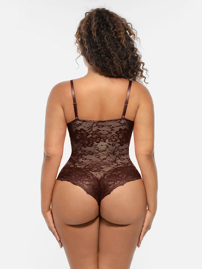 🏆LUCKYSONG® Body Moldeador de Encaje con Doble Capa y Control de Abdomen
