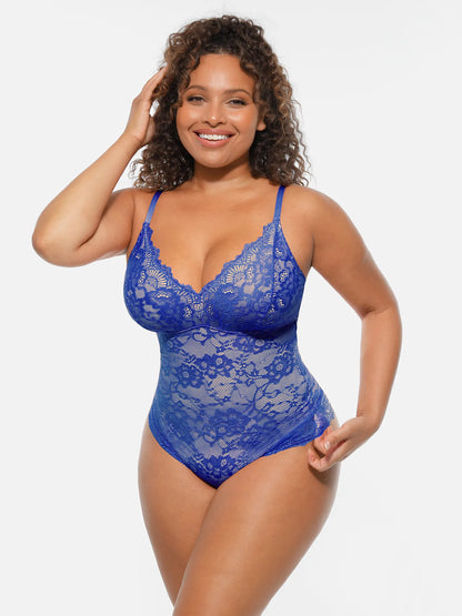 🏆LUCKYSONG® Body Moldeador de Encaje con Doble Capa y Control de Abdomen
