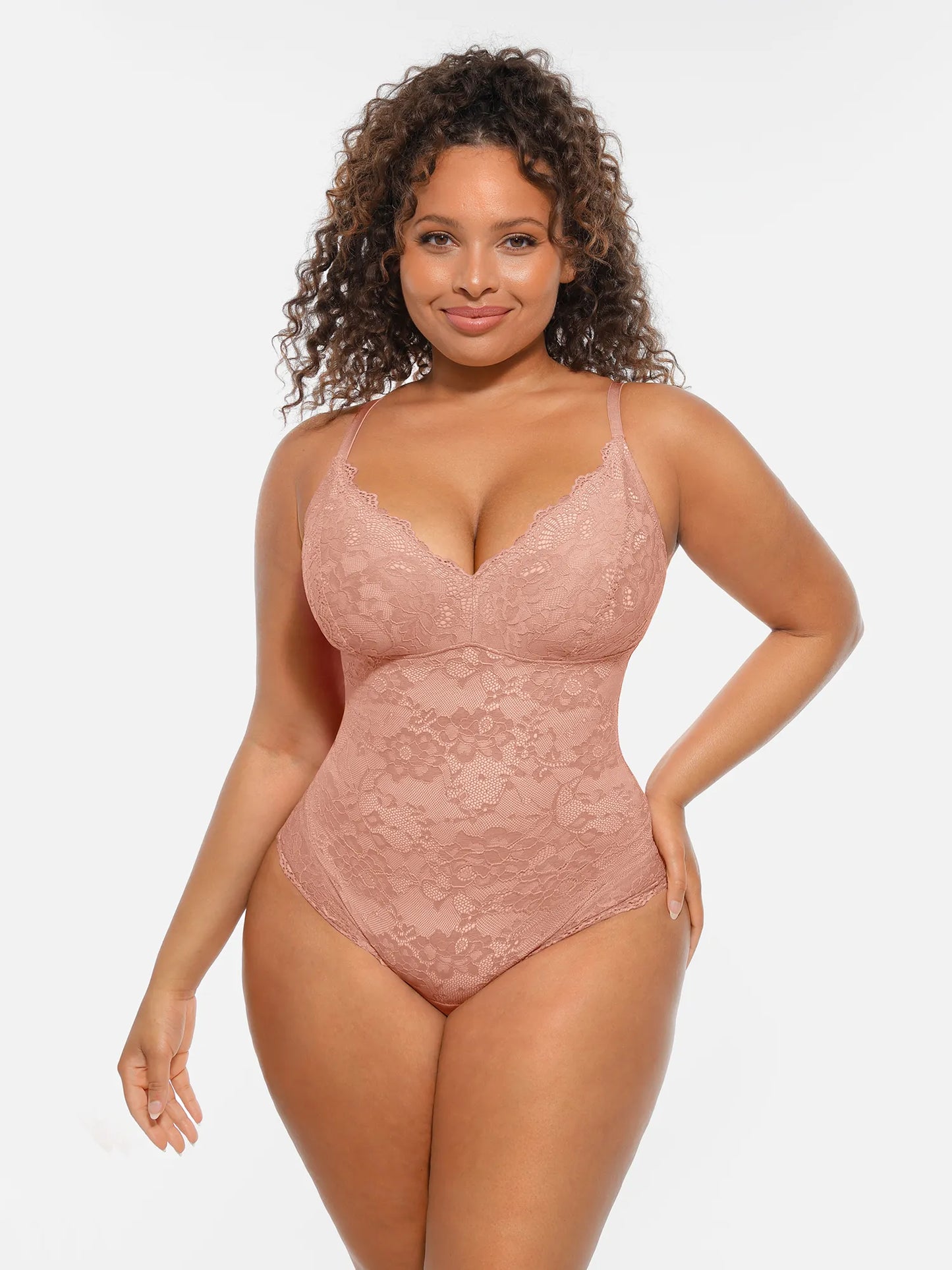 🏆LUCKYSONG® Body Moldeador de Encaje con Doble Capa y Control de Abdomen