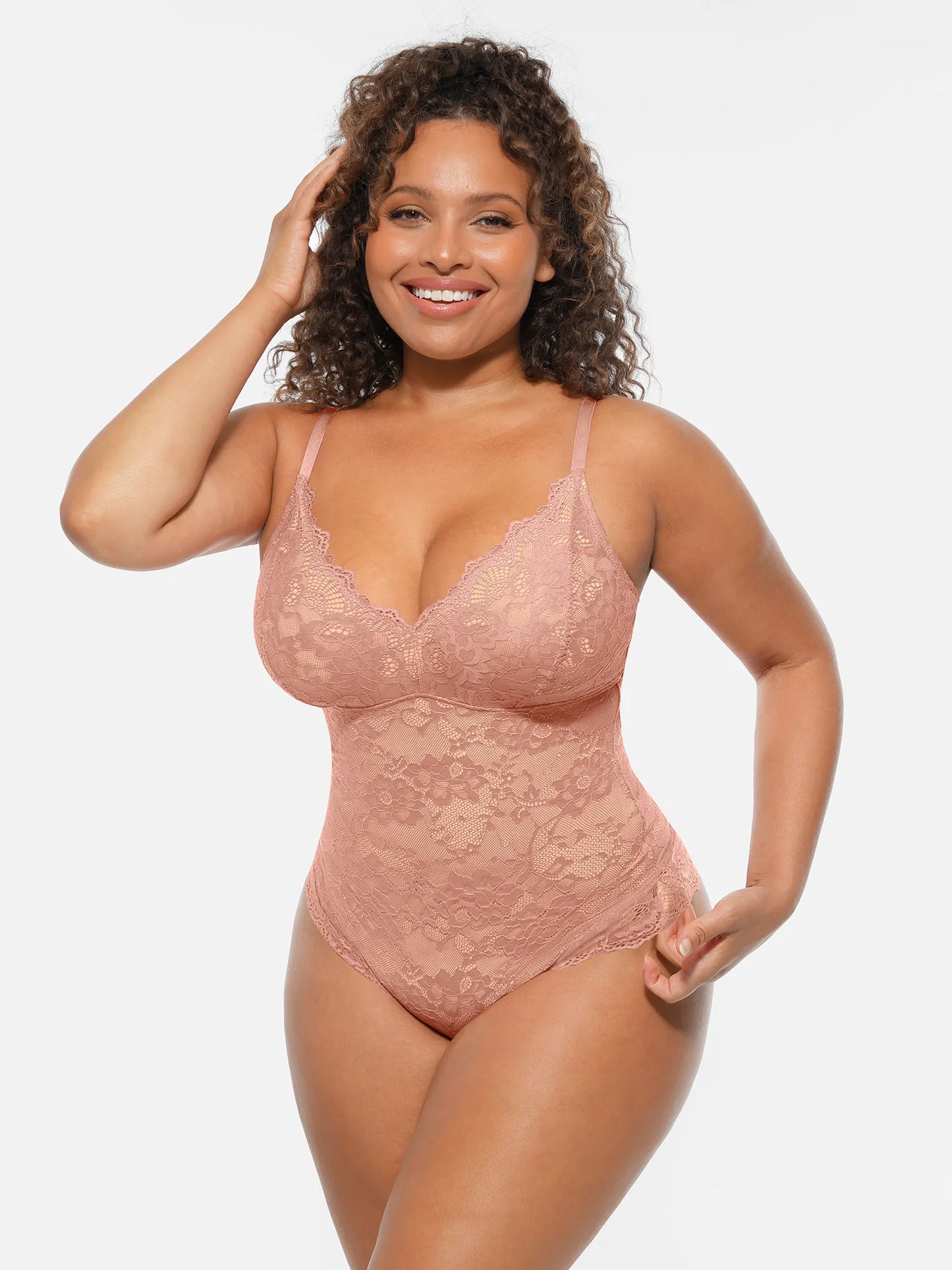 🏆LUCKYSONG® Body Moldeador de Encaje con Doble Capa y Control de Abdomen