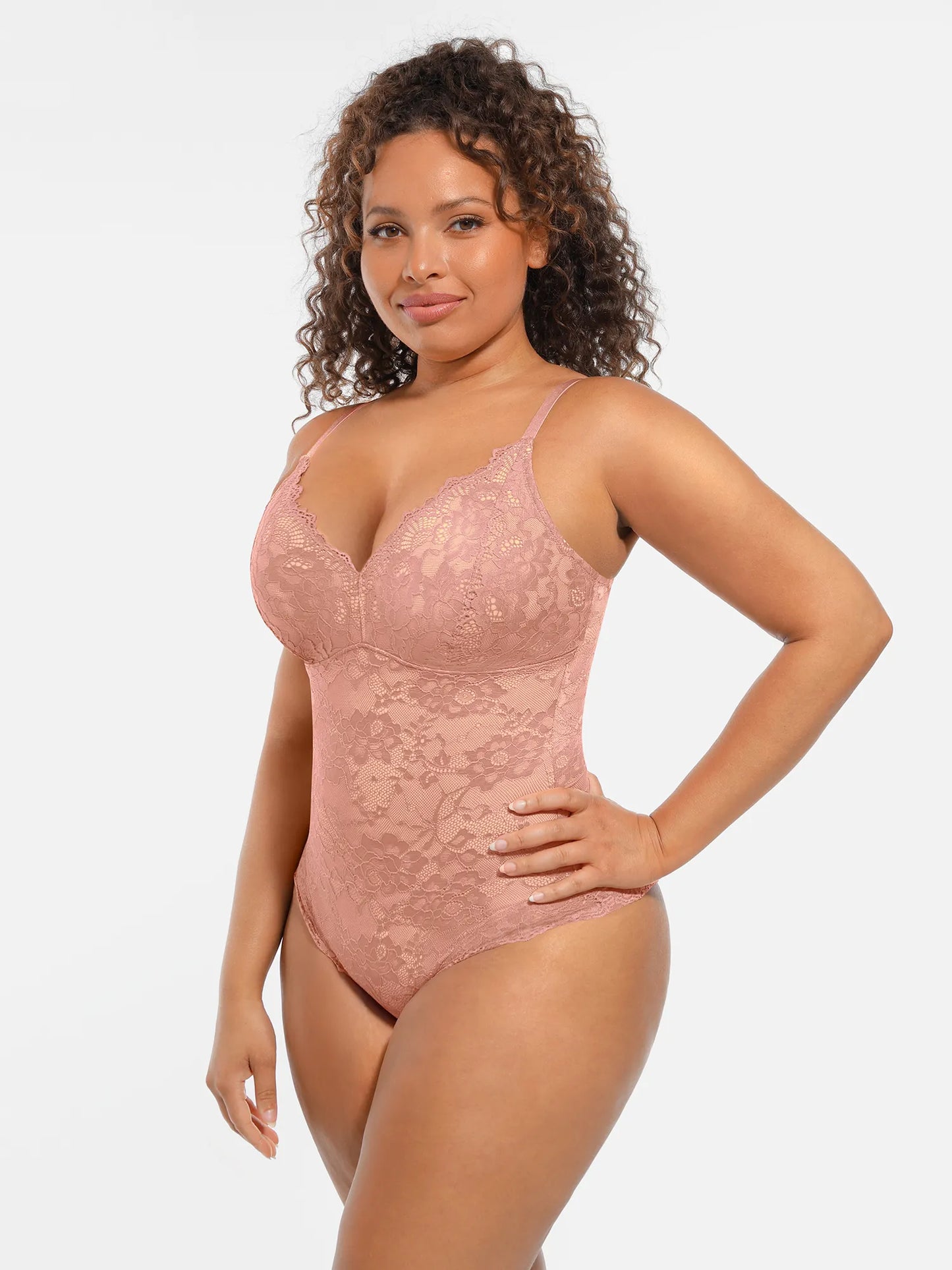 🏆LUCKYSONG® Body Moldeador de Encaje con Doble Capa y Control de Abdomen