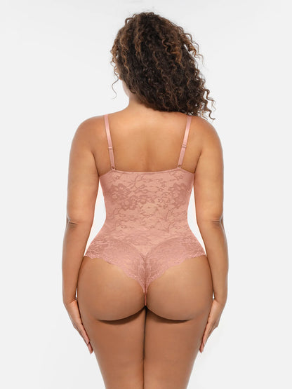 🏆LUCKYSONG® Body Moldeador de Encaje con Doble Capa y Control de Abdomen