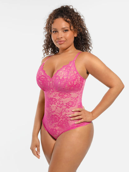 🏆LUCKYSONG® Body Moldeador de Encaje con Doble Capa y Control de Abdomen