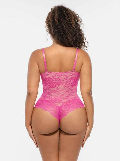🏆LUCKYSONG® Body Moldeador de Encaje con Doble Capa y Control de Abdomen