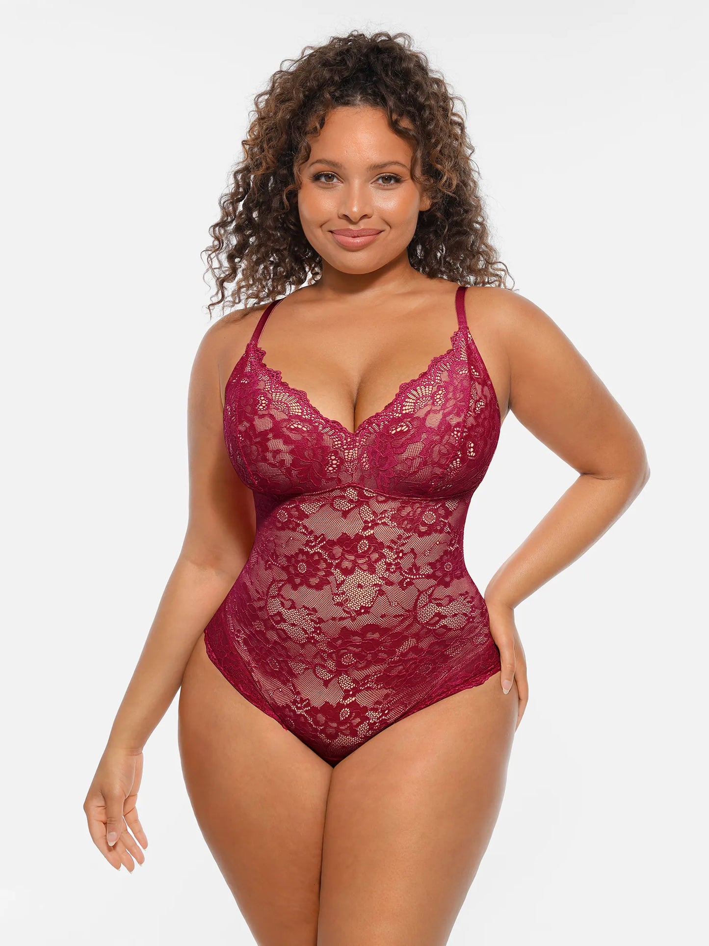 🏆LUCKYSONG® Body Moldeador de Encaje con Doble Capa y Control de Abdomen