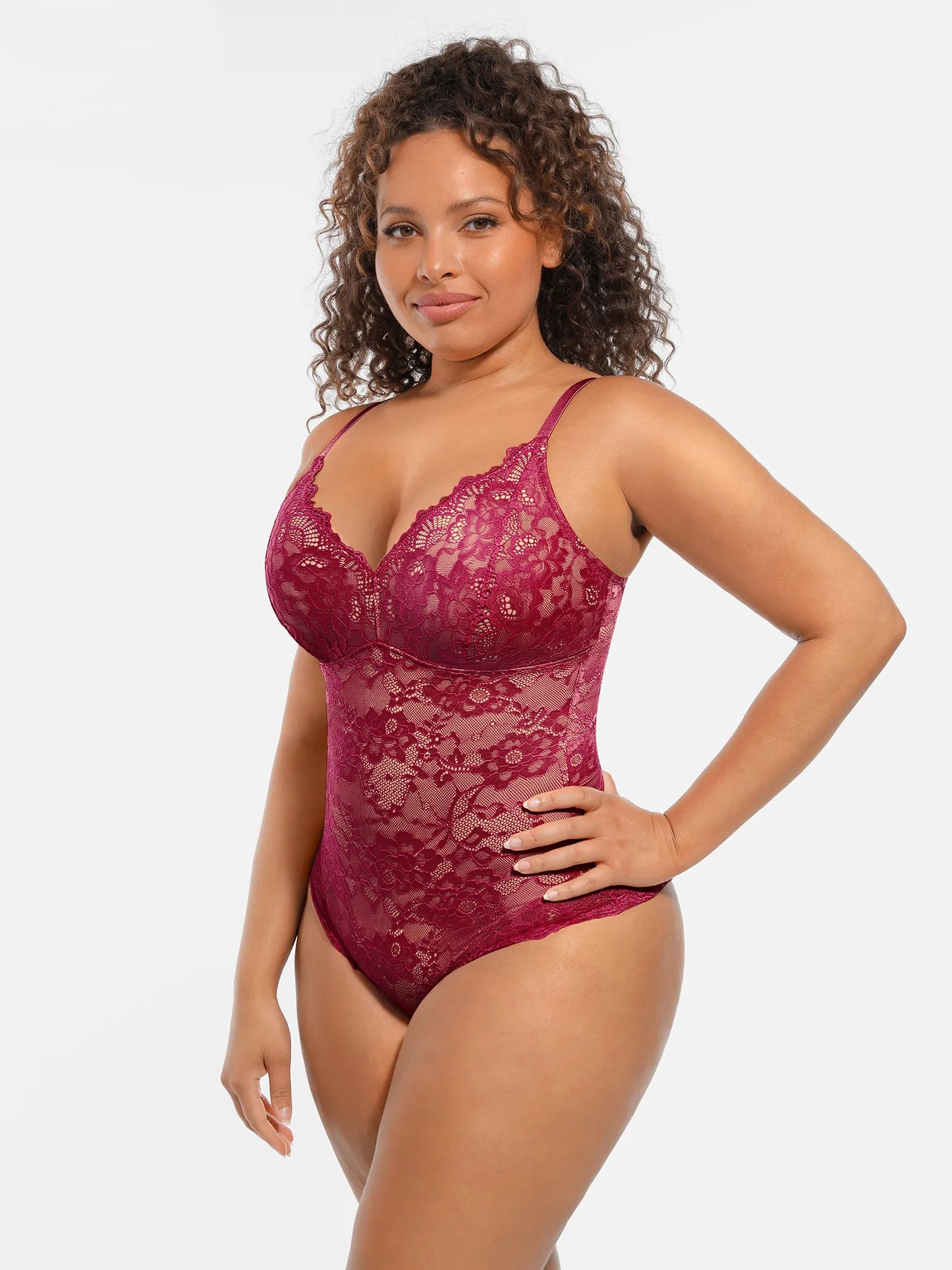 🏆LUCKYSONG® Body Moldeador de Encaje con Doble Capa y Control de Abdomen