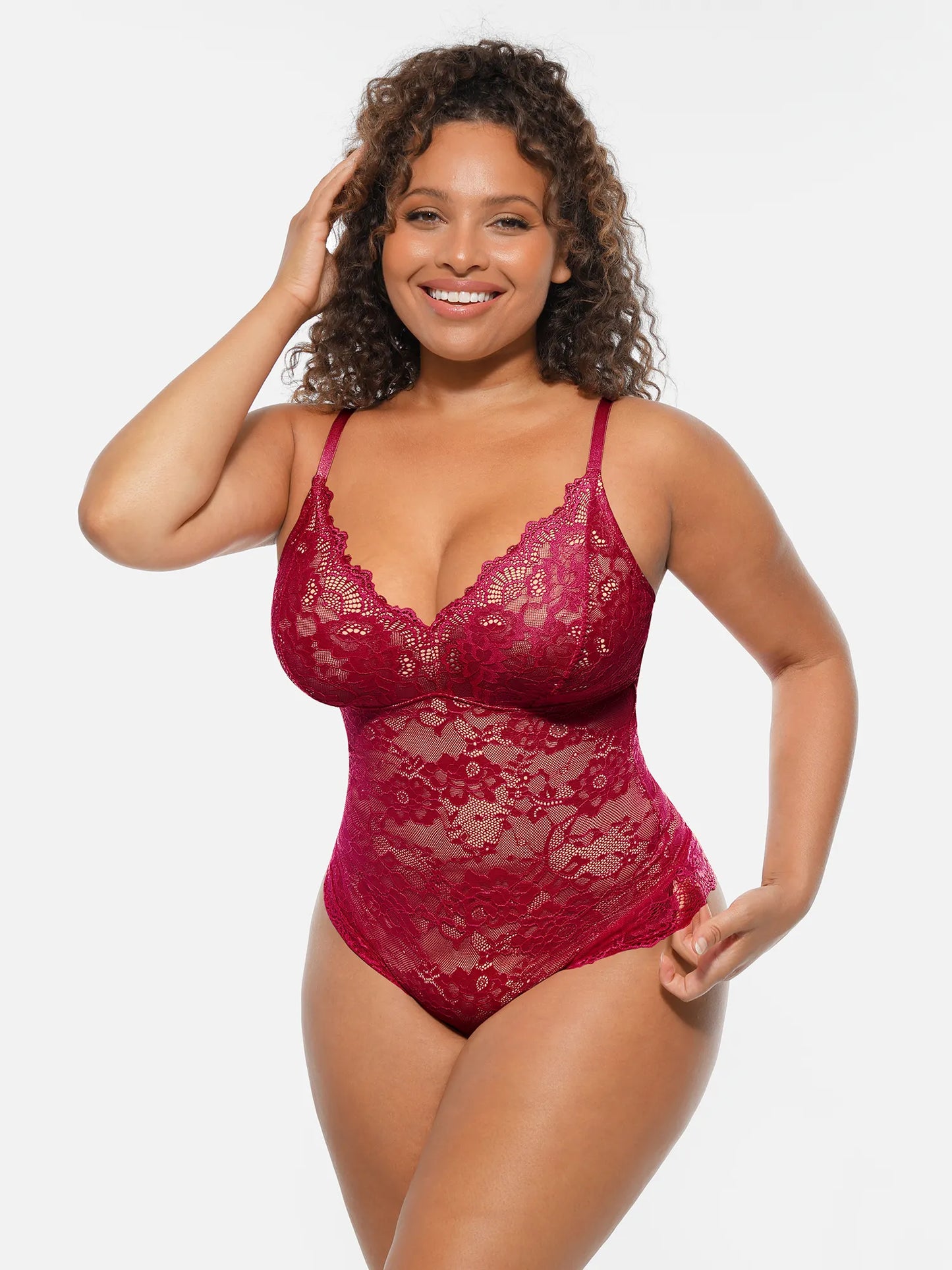 🏆LUCKYSONG® Body Moldeador de Encaje con Doble Capa y Control de Abdomen