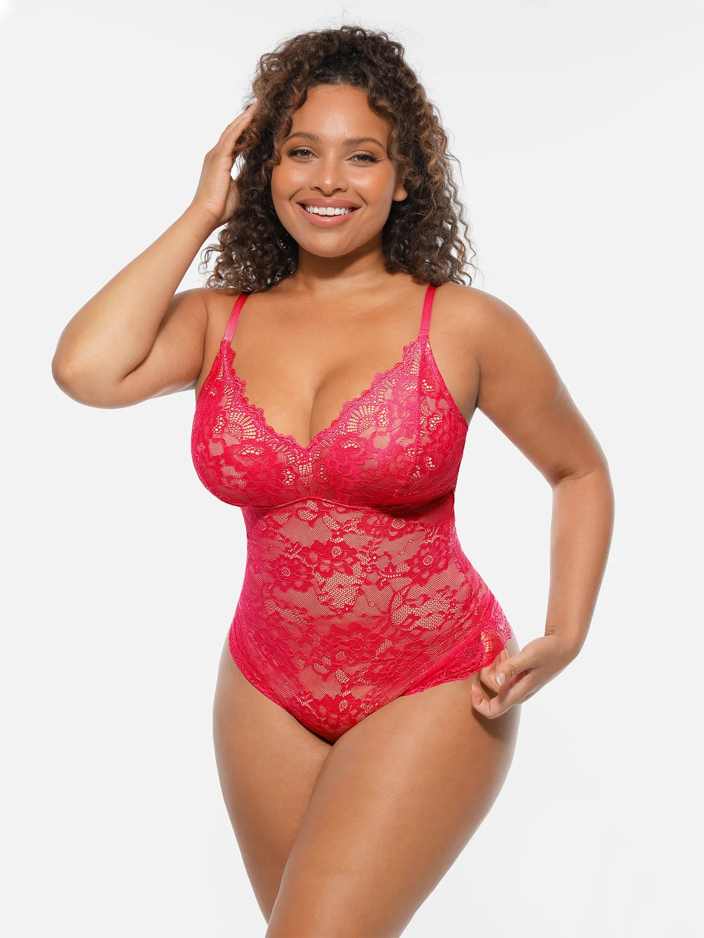 🏆LUCKYSONG® Body Moldeador de Encaje con Doble Capa y Control de Abdomen
