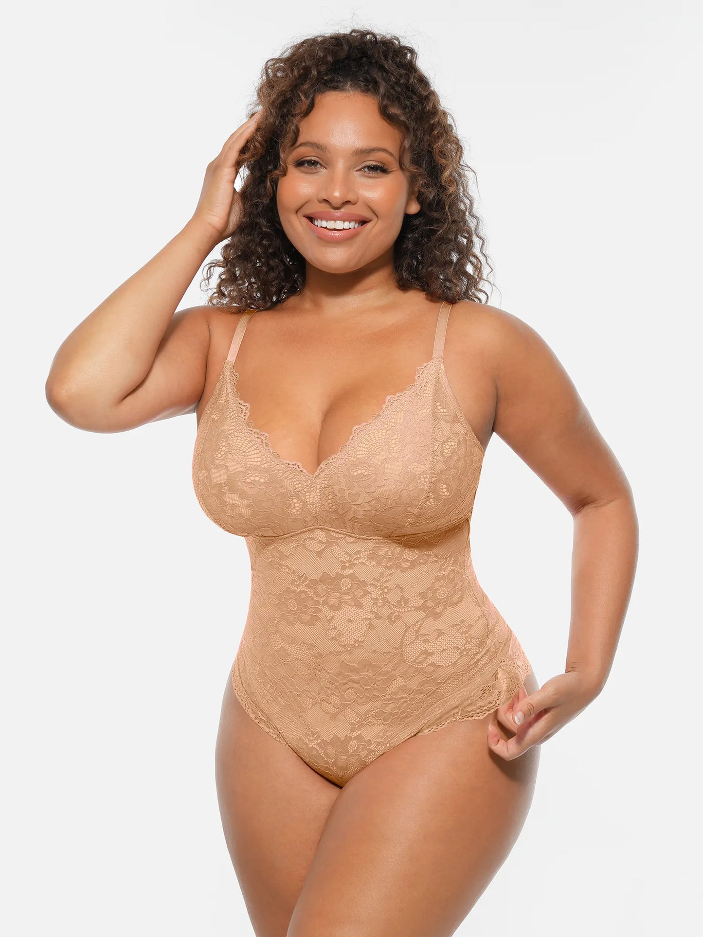 🏆LUCKYSONG® Body Moldeador de Encaje con Doble Capa y Control de Abdomen