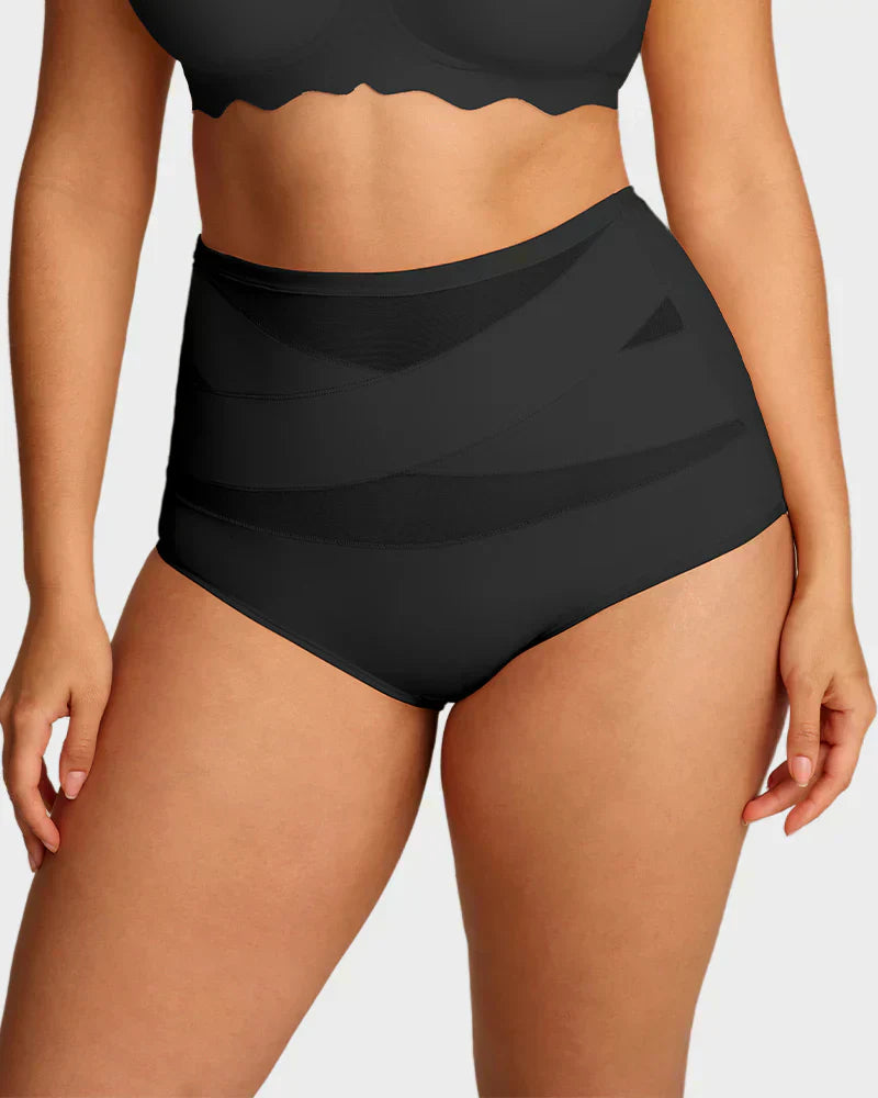 🌸 LUCKYSONG® Último Día – Compra 1 y Recibe 3 Packs ✨ Bragas Talle Alto Plus Size con Control Cruzado de Abdomen