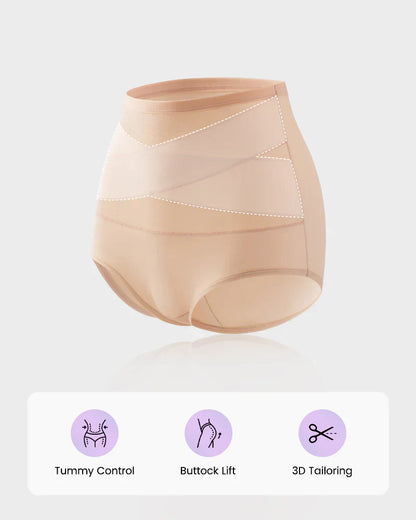 🌸 LUCKYSONG® Último Día – Compra 1 y Recibe 3 Packs ✨ Bragas Talle Alto Plus Size con Control Cruzado de Abdomen