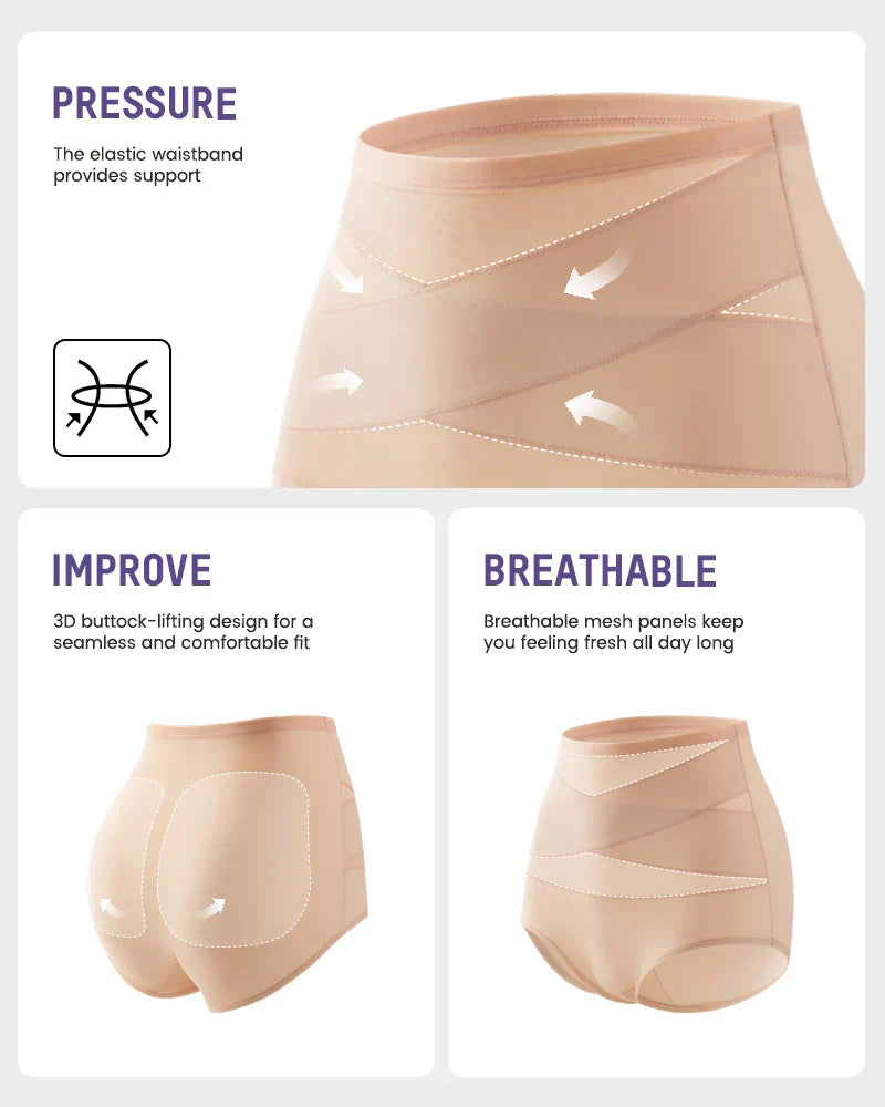 🌸 LUCKYSONG® Último Día – Compra 1 y Recibe 3 Packs ✨ Bragas Talle Alto Plus Size con Control Cruzado de Abdomen