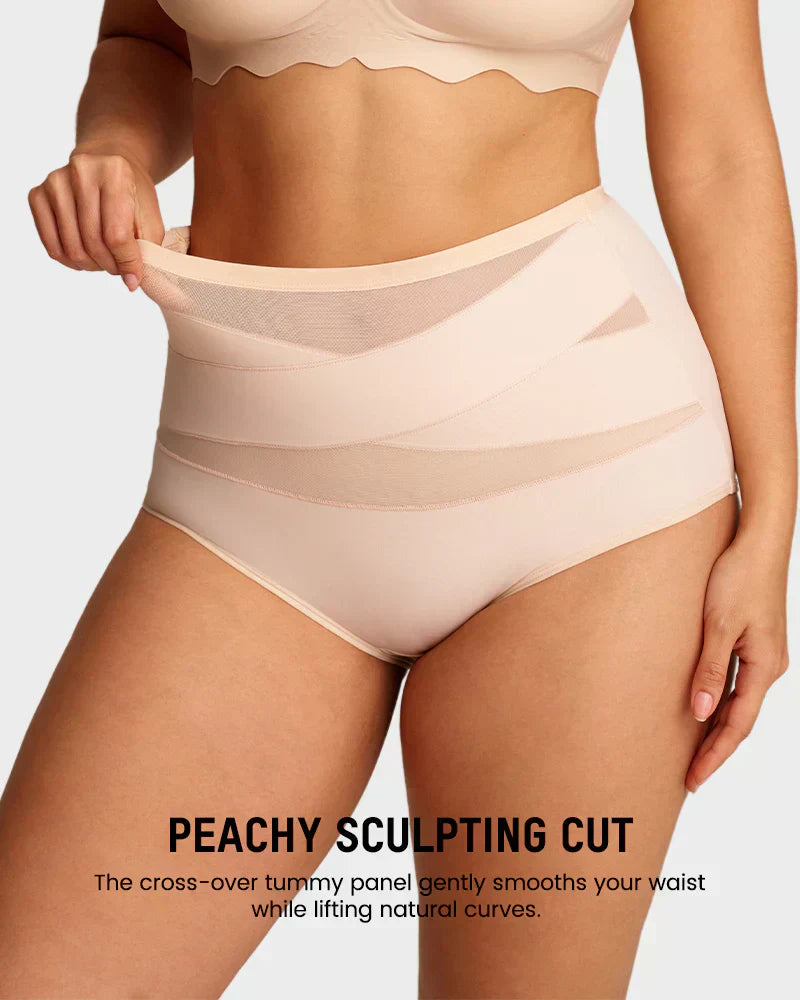 🌸 LUCKYSONG® Último Día – Compra 1 y Recibe 3 Packs ✨ Bragas Talle Alto Plus Size con Control Cruzado de Abdomen