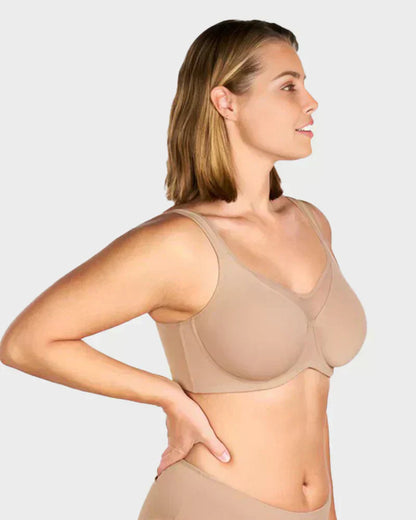 🏆LUCKYSONG® Último Día – Precio Especial 💐 Sujetador Elegante Transparente de Cobertura Completa Plus Size - Negro