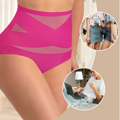 🌸 LUCKYSONG® Último Día – Compra 1 y Recibe 3 Packs ✨ Bragas Talle Alto Plus Size con Control Cruzado de Abdomen
