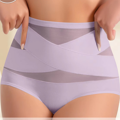 🌸 LUCKYSONG® Último Día – Compra 1 y Recibe 3 Packs ✨ Bragas Talle Alto Plus Size con Control Cruzado de Abdomen