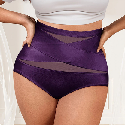🌸 LUCKYSONG® Último Día – Compra 1 y Recibe 3 Packs ✨ Bragas Talle Alto Plus Size con Control Cruzado de Abdomen