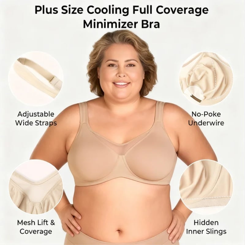 🏆LUCKYSONG® Último Día – Precio Especial 💐 Sujetador Elegante Transparente de Cobertura Completa Plus Size - Negro