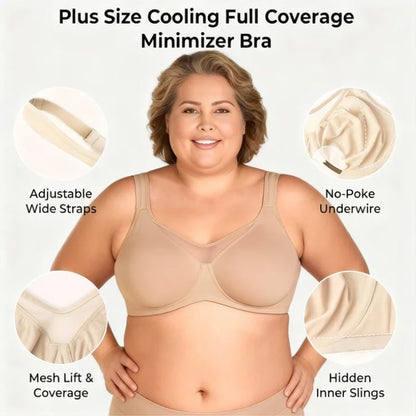 🏆LUCKYSONG® Último Día – Precio Especial 💐 Sujetador Elegante Transparente de Cobertura Completa Plus Size - Negro