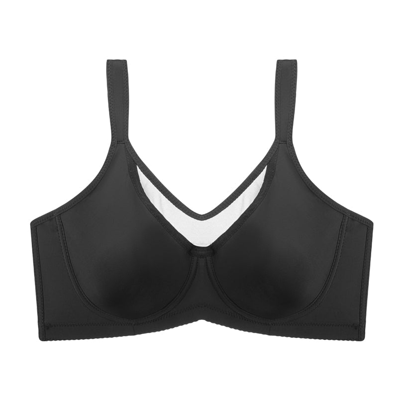 🏆LUCKYSONG® Último Día – Precio Especial 💐 Sujetador Elegante Transparente de Cobertura Completa Plus Size - Negro